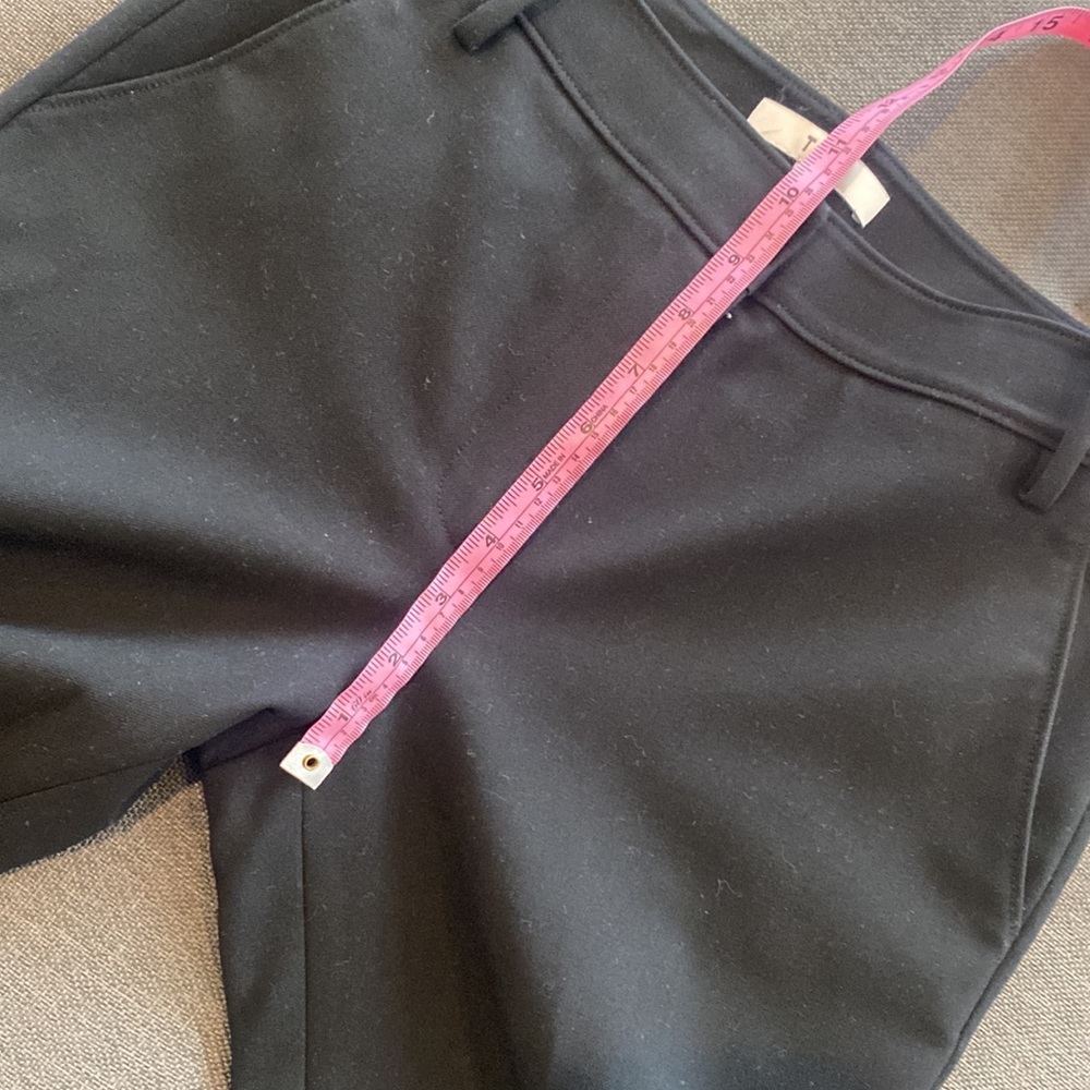 Tibi Black Riding Style Pants Ribbed Stretchy Panel Size 4 - Picture 5 of 14